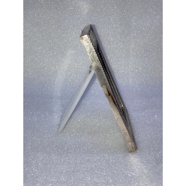 1990s Vintage Silverplate Art Nouveau Photo Frame For Sale - Image 4 of 8