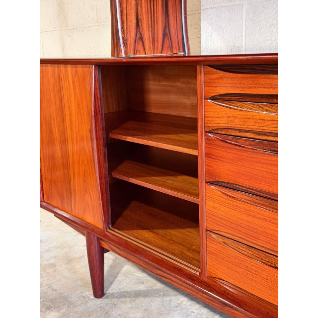 Arne Vodder Rosewood Sideboard Credenza With Hutch Vintage Danish Mid-Century Modern For Sale - Image 10 of 16