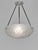 NOVERDY A French 1930s art deco pendant light in nickel plated solid brass holding a bowl in clear frosted molded-pressed...