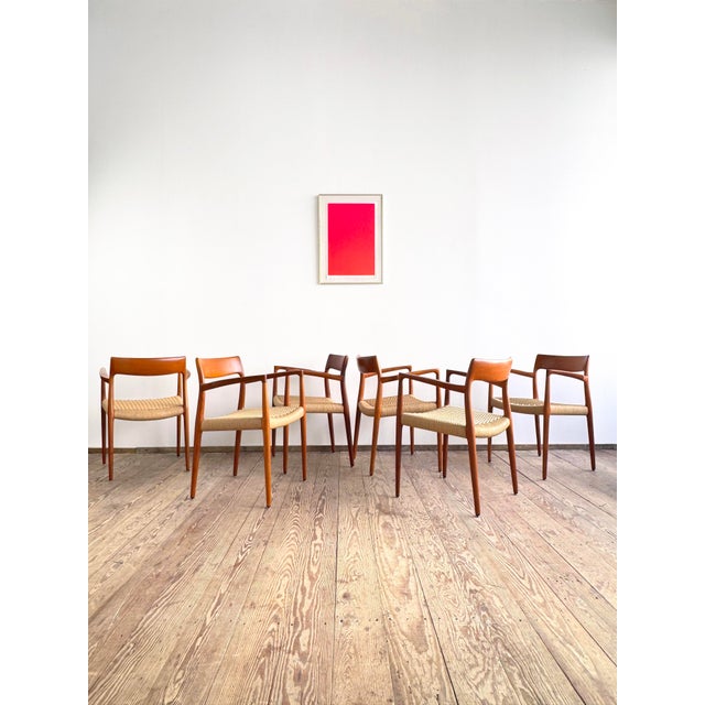 Mid-Century Danish Dining Chairs in Teak by Niels O. Møller for JL Mollers Møbelfabrik, 1950, Set of 6 For Sale - Image 4 of 15
