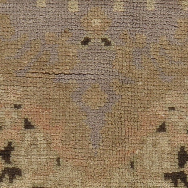 Vintage Circa 1940 Turkish Taupe Oushak Area Rug 4ft 8in X 10ft 6in For Sale - Image 4 of 8