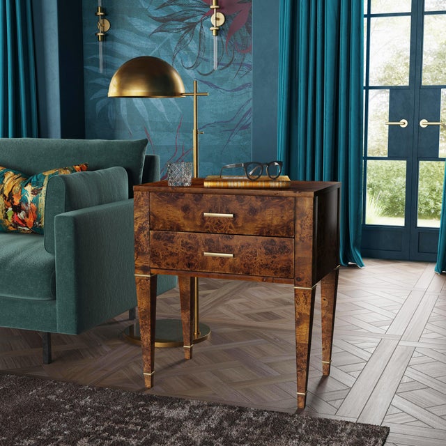 With gorgeous square tapered legs and gold detailing, this mid-century style design has an added modern flair with its...