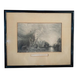 19th Century English Steel Engraving of "Ulysses Deriding Polyphemus" After JMW Turner For Sale