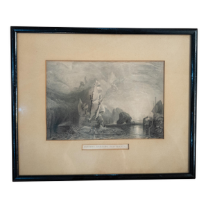 19th Century English Steel Engraving of "Ulysses Deriding Polyphemus" After JMW Turner