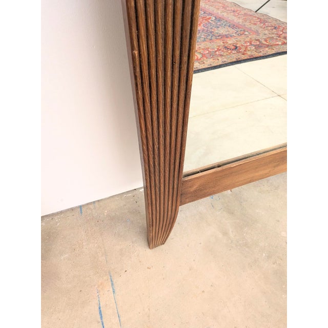 Art Deco Floor Mirror with Carved Wooden Frame, 1920s For Sale - Image 3 of 9
