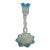 Vintage Fenton Blue Crest Tulip Pillar Holder For Sale