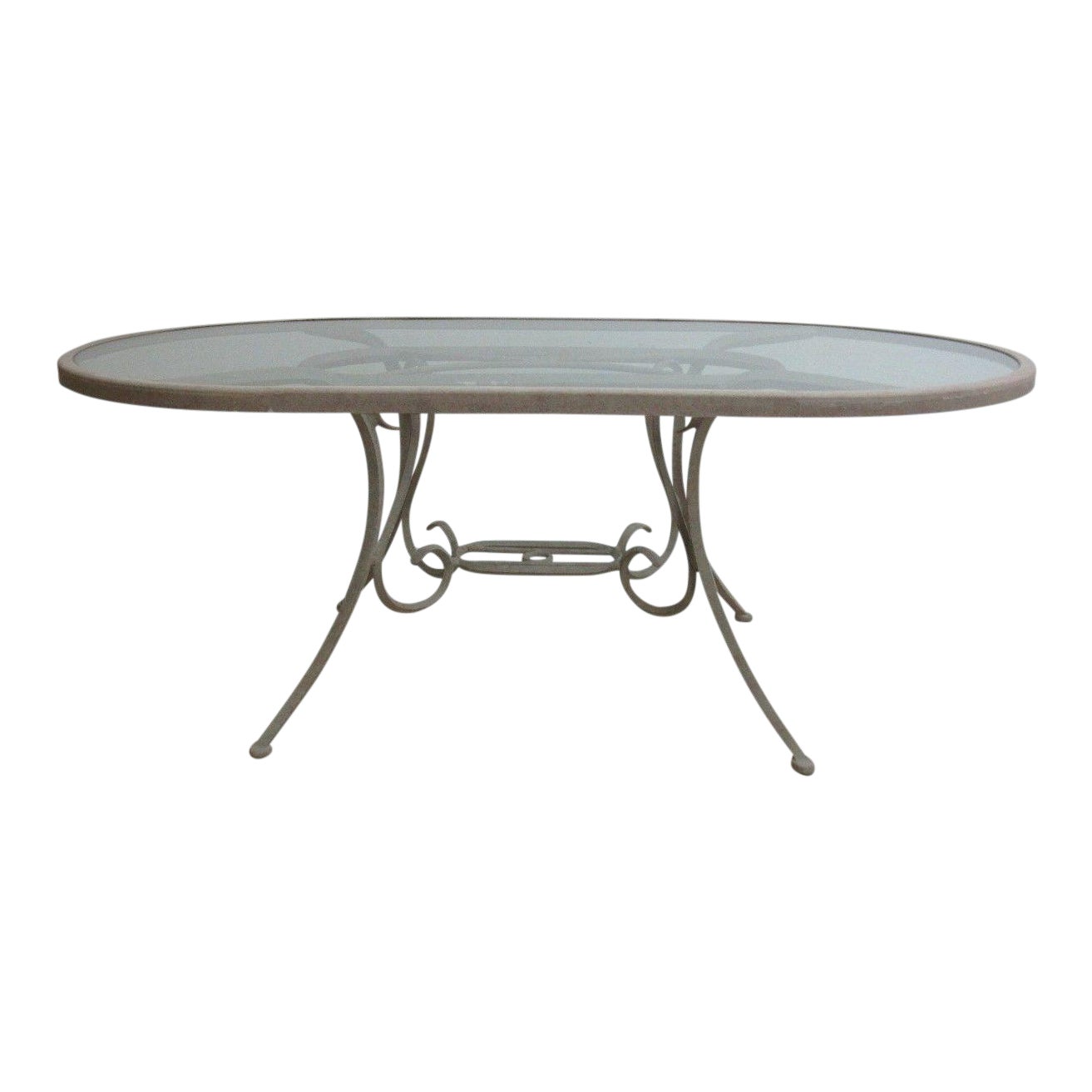 Woodard Landgrave Cast Classics Aluminum Outdoor Dining Table | Chairish