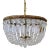 Vintage 1960s Italian Brass Basket Chandelier For Sale