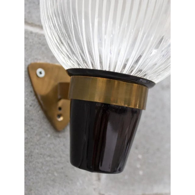 1950s Azucena LP5 Brass and Glass Wall Light by Ignazio Gardella, 1950s For Sale - Image 5 of 8