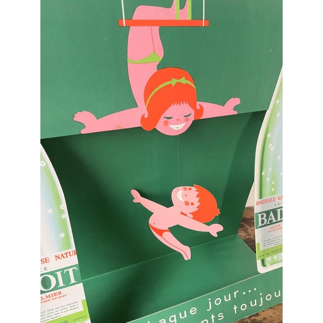 Badoit Advertisement on Cardboard, 1950s For Sale - Image 4 of 18