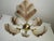 Murano Glass Shell Chandelier, 1960s, in Flawless conditions. Designed 1960 to 1969 Up to 250V (Europe/UK Standard).The...