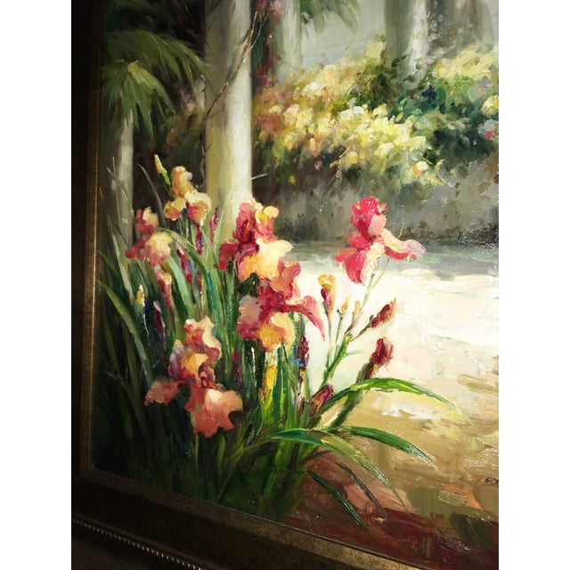Textile 1990s European Seascape Framed Painting on Canvas For Sale - Image 7 of 11