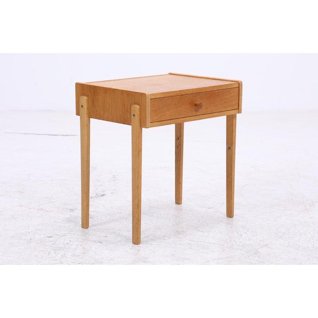 Vintage Bedside Table in Oak, 1960s For Sale - Image 10 of 12