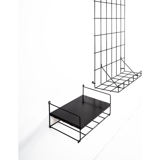 Wire Wall Units by Karl Fichtel for Drahtwerke Erlau and Kajsa and Nils Nisse Strinning for Design AB, Set of 2 For Sale - Image 14 of 17