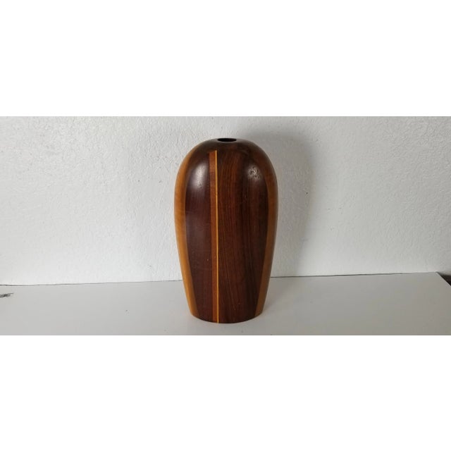 Paul La Montagne Art Turned Wood Vase For Sale - Image 11 of 11