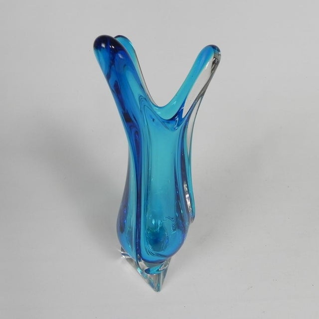 Vintage Glass Vase from Val St. Lambert, 1950s For Sale - Image 9 of 15