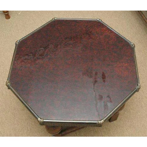 Jacobean 1930s Jacobean Bakelight Top Octagonal Table For Sale - Image 3 of 8