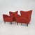 Contemporary Red Lounge Chairs with Cone-Shaped Feet, 1950s, Set of 2 For Sale - Image 3 of 15
