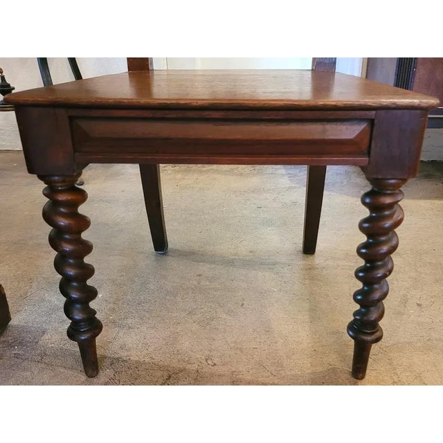 Rococo 19c English Rococo Revival Ecclesiastical Oak Hall Chair For Sale - Image 3 of 11