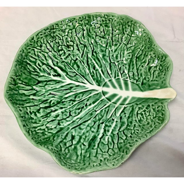Ceramic Vintage Secla Portugal Ceramic Cabbage Platter For Sale - Image 7 of 7
