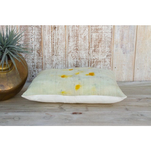 Textile Vintage Priyam Tie Dyed Organic Silk Lumbar Pillow For Sale - Image 7 of 10
