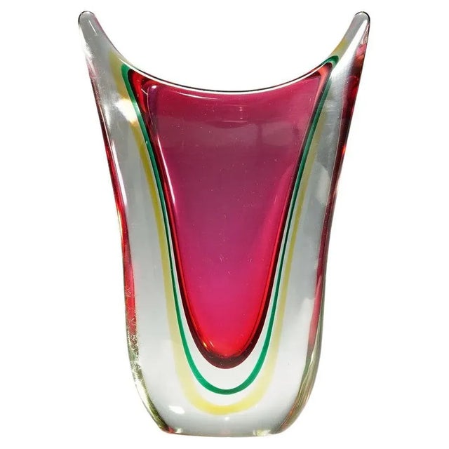 Mid-Century Murano Sommerso Art Glass Vase from C.O.V.E.M, 1960s For Sale - Image 9 of 9
