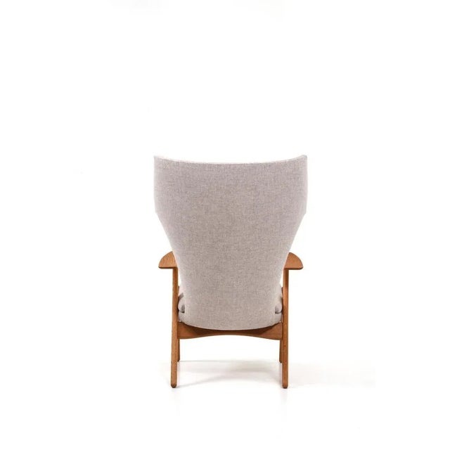 Danish Wing Chair in Oak by Kurt Østervig, 1950s For Sale - Image 5 of 10