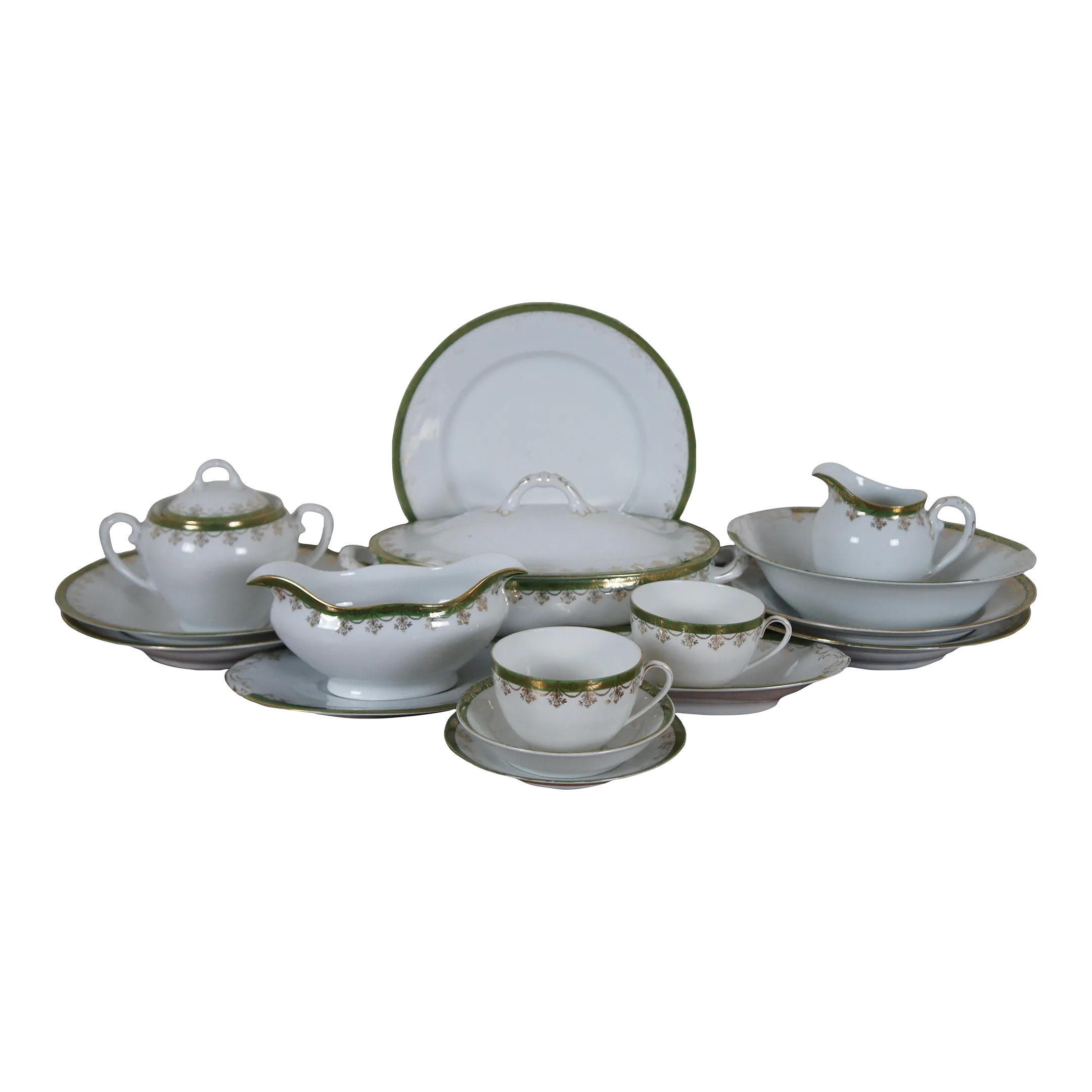 t*a様 アベンチュリン翡翠超豪華セット‼️ Antique Adolf Persch Ap Austria 18 Piece China Demitasse Tea