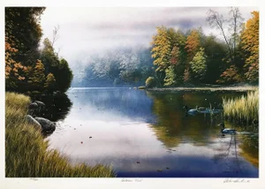 Jake Vandenbrink Autumn Mist Lithograph on Paper