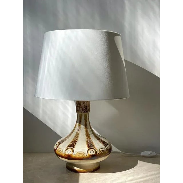 Metal Large Ceramic Table Lamp from Søholm, 1960s For Sale - Image 7 of 7