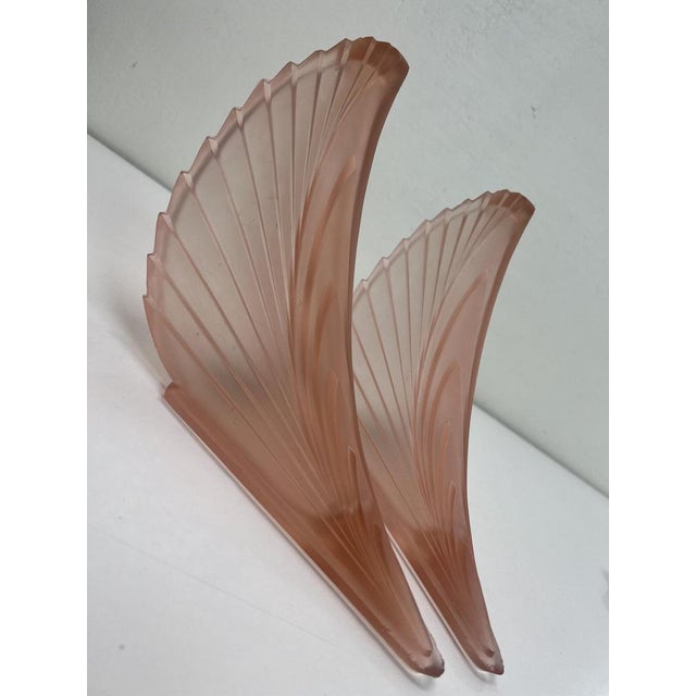 Art Deco French Geometric Frosted Glass Wall Sconces, 1930s, Set of 2 For Sale - Image 15 of 18