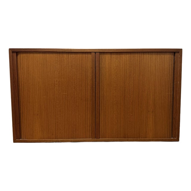1960s Danish Mid-Century Modern Teak Sliding Door Cabinet by Hg Furniture, Denmark For Sale