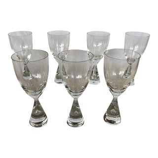 1960s Princess Water/Wine Glassware by Holmegaard - Set of 7 For Sale