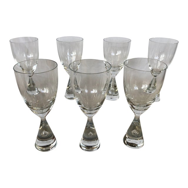 1960s Princess Water/Wine Glassware by Holmegaard - Set of 7 For Sale