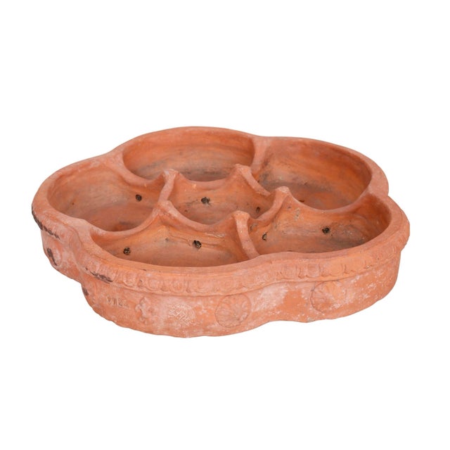 Rustic Large Italian Terracotta Plant Saucer For Sale - Image 3 of 9