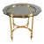 Vintage French Style Brass and Glass Side Table For Sale