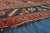 Vintage Hand Woven Geometric Floral Medallion Red & Blue Area Rug Mat 4 X 6' For Sale - Image 13 of 13
