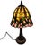 Tiffany Style Table Lamp with Stained Glass Shade and Decorative Base, 1980s For Sale - Image 6 of 6