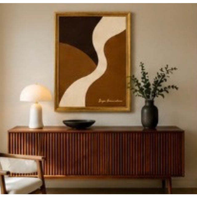 Cream Silk Current Modern Painting Framed by Bryan Boomershine For Sale - Image 8 of 10
