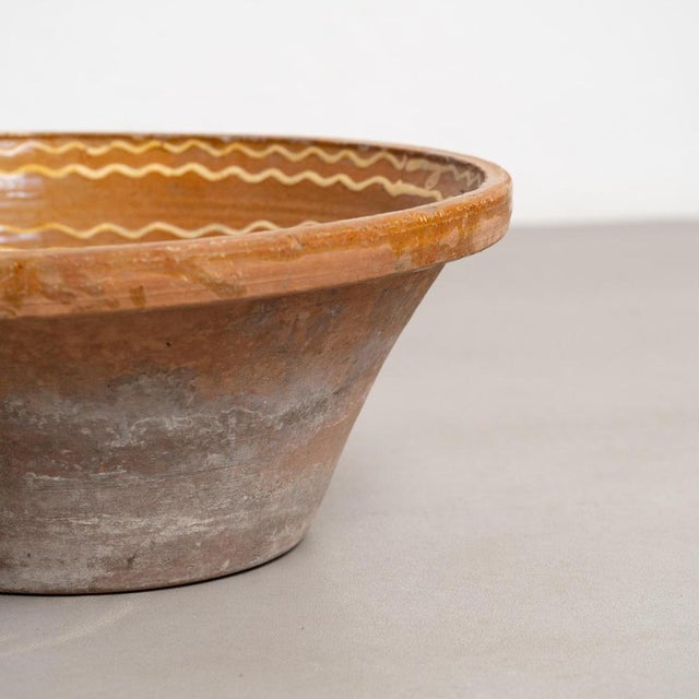 Rustic Ceramic Plate Vase, 1940s For Sale - Image 9 of 11