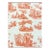 Cotton Cream Orange French Country Toile Upholstery Drapery Fabric For Sale