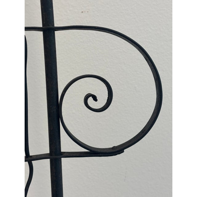 Antique Early 20th Century American Wrought Iron Bridge Arm Floor Lamp For Sale - Image 12 of 18