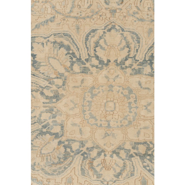 White Vintage Circa 1940 Ivory Hand Knotted Rug, 9ft 11in X 13ft 9in For Sale - Image 8 of 12