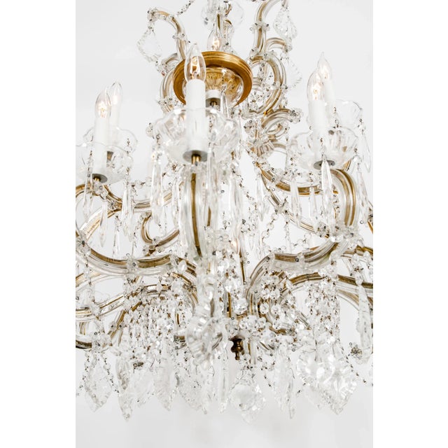 Glass Late 19th Century Cut Crystal 18-Light Hanging Chandelier For Sale - Image 7 of 13