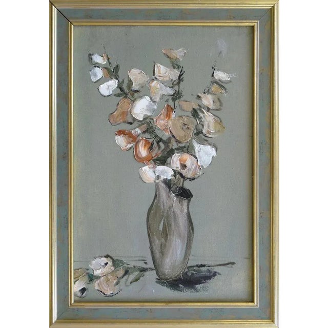 1990s E Ajder, Flowers, 1997, Oil on Canvas For Sale - Image 5 of 5