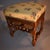 Continental stool with a rich old finish, 17th century. Robust turnings make this a most desirable find. Later needle work...