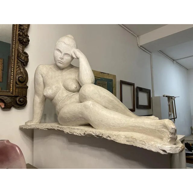 1950s Reclining Nude Woman, 1950, Plaster For Sale - Image 5 of 7