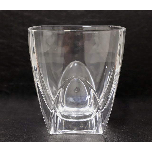Orrefors Sweden 7" Square Clear Crystal Vase - B For Sale In Charlotte - Image 6 of 10