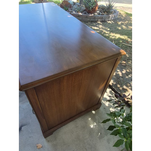 Mid 20th Century Mid 20th Century Sligh-Lowry Double-Pedestal Writing Desk For Sale - Image 5 of 18