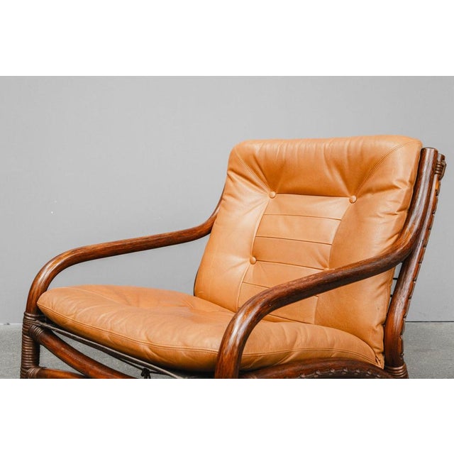 Mid-Century Leather Lounge Chair For Sale - Image 14 of 16